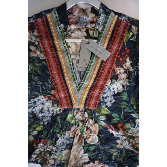 Bl-nk London x Anthropologie Women's Sz XSP Black Motif Stephanie Top - Picture 7 of 11